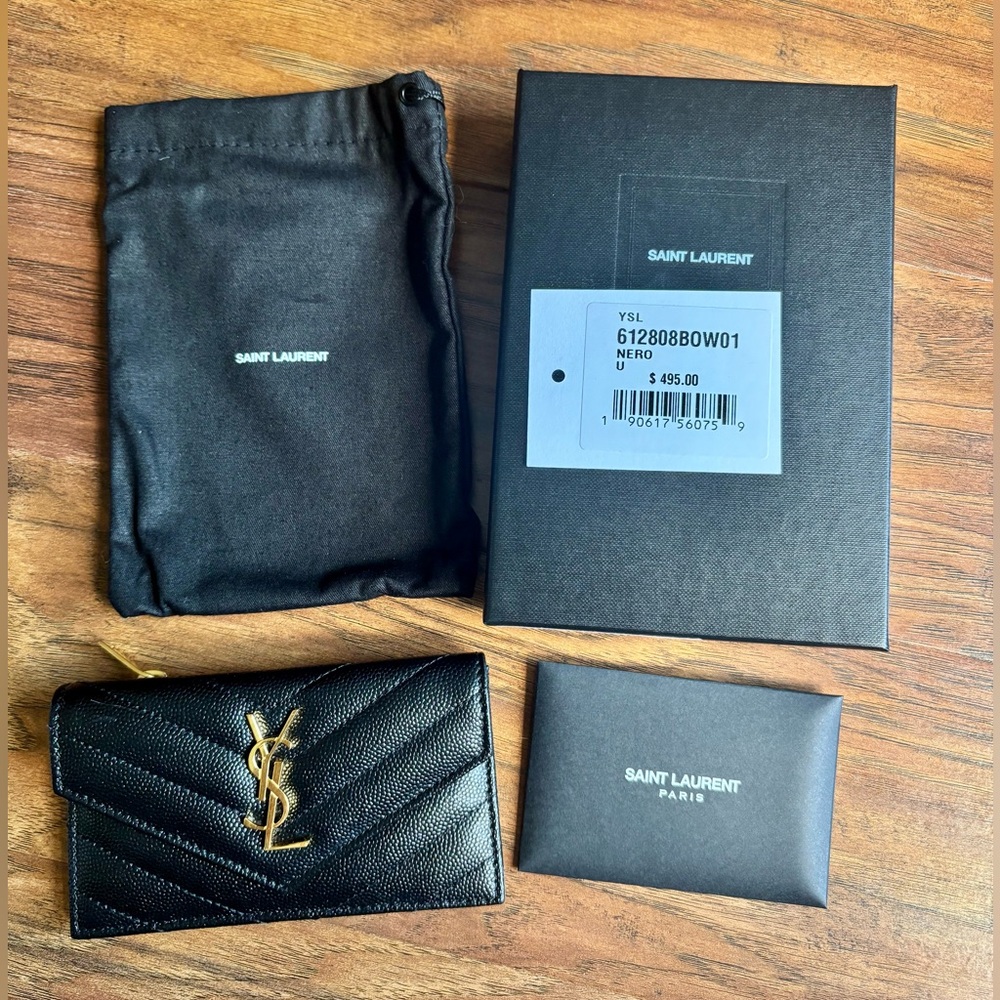 Saint Laurent Matelasse Card Case